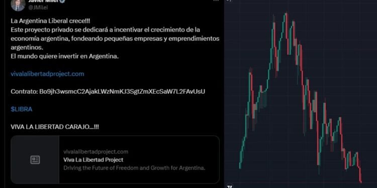 Javier Milei recomendó un controvertido activo digital en X, se disparó a la estratósfera y a la hora se desplomó